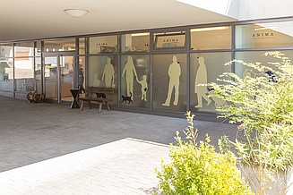 Eingang zur Kleintierpraxis Anima